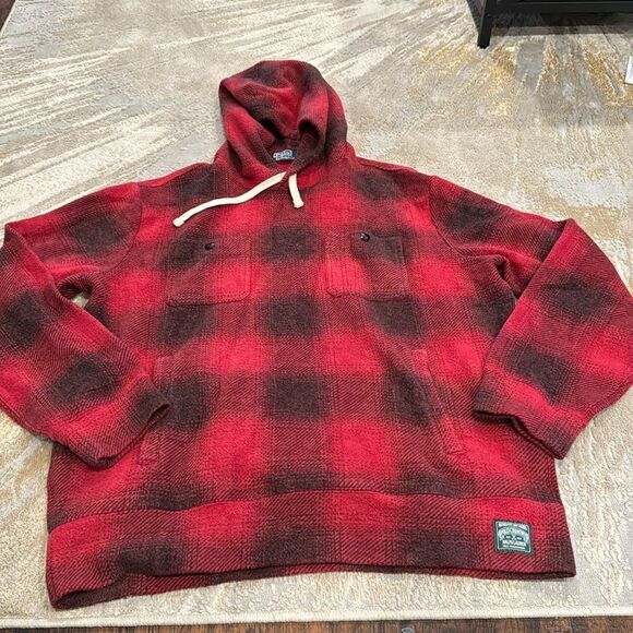 Polo Ralph Lauren Country Plaid Brushed-Back Fleece Hoodie size L in EUC - Picture 2 of 9